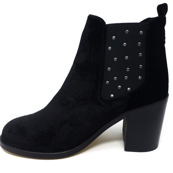 Musse & Cloud Studded Boot Black Velvet Spain NEW - Picture 4 of 8